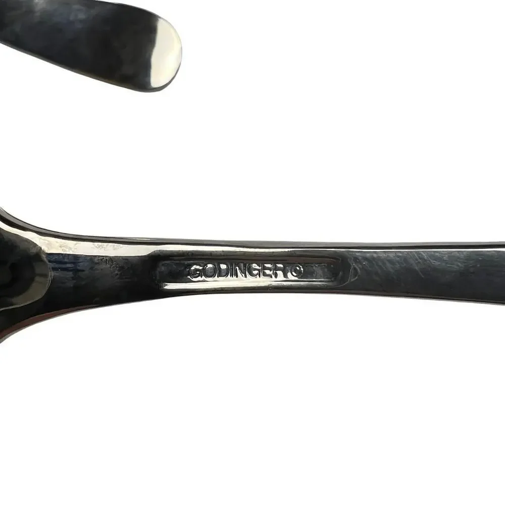 Godinger Nieman Marcus 1993 Mixed Metal Silver Gold Serving Spoons Strawberries